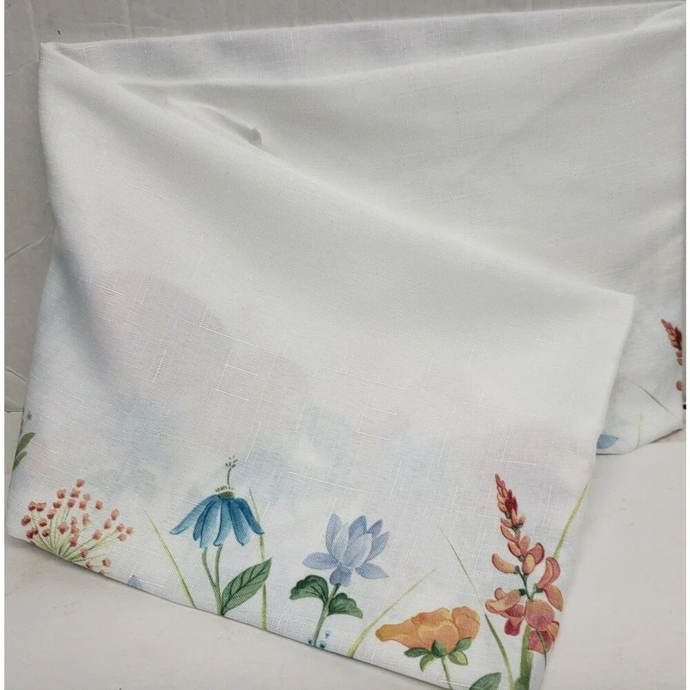 Textured Printed Fabric Tablecloth 60